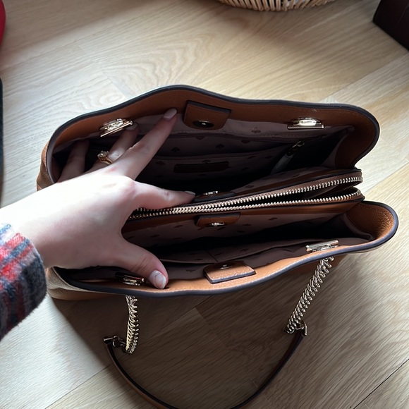 Kate Spade dark tan infinite large triple compartment tote - Picture 3 of 6